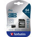 Памет Verbatim micro SDXC 64GB Pro Class 10 UHS-I