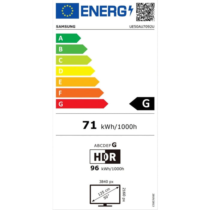 Телевизор Samsung 50 50AU7092 4K UHD LED TV SMART 3xHDMI USB