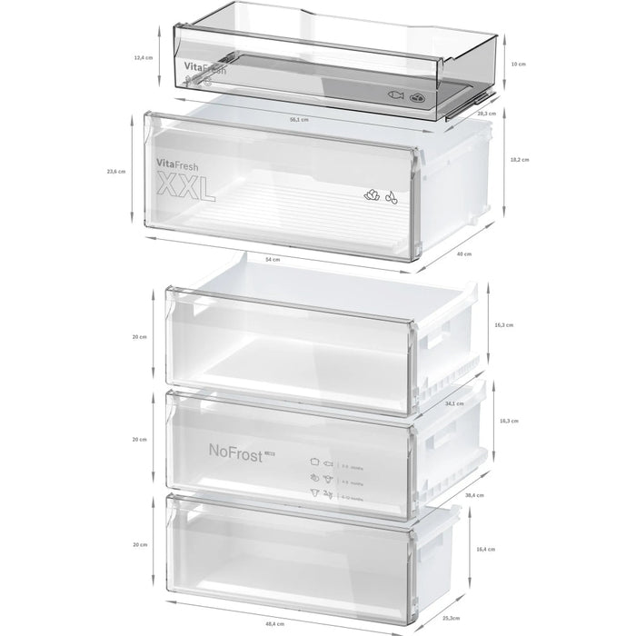 Хладилник Bosch KGN49VXDT SER4 FS fridge-freezer NoFrost D
