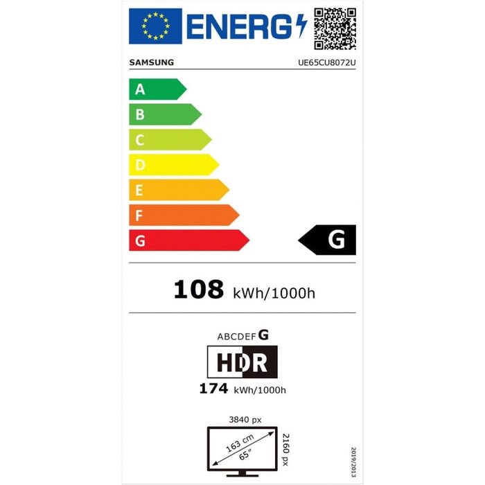 Телевизор Samsung 65 65CU8072 4K LED TV SMART 3xHDMI 2xUSB