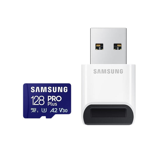 Памет Samsung 128GB micro SD Card PRO Plus with USB Reader