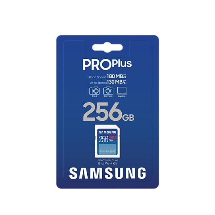 Памет Samsung 256GB SD Card PRO Plus UHS-I Read 180MB/s -