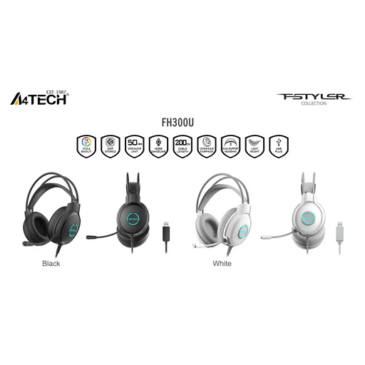 А4tech Fstyler FH300U Слушалки с микрофон USB Noice