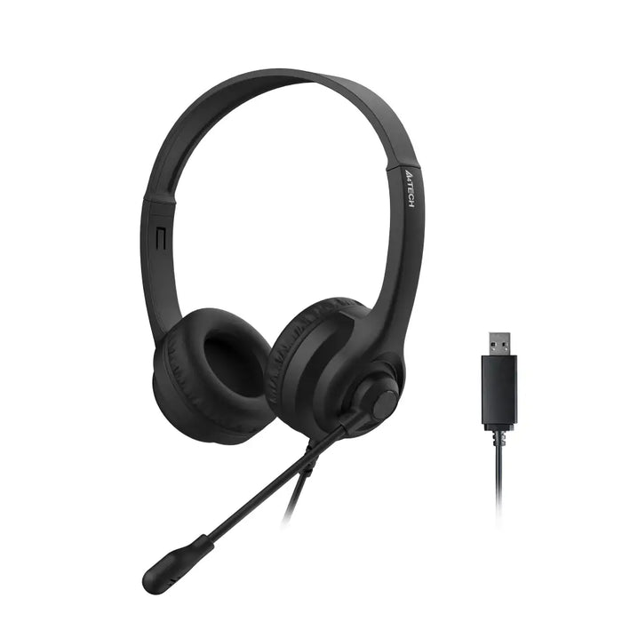 А4tech HU 8 Слушалки с микрофон USB въртящ се микрофон