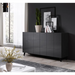 Бюфет Cama 2D REJA графитено сиво гланц/графитено сиво гланц