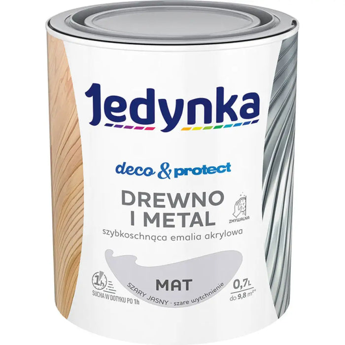 БЪРЗОСЪХНЕЩ АКРИЛЕН ЕМАЙЛЛАК СВЕТЛО СИВО МАТ 700 ML JEDYNKA
