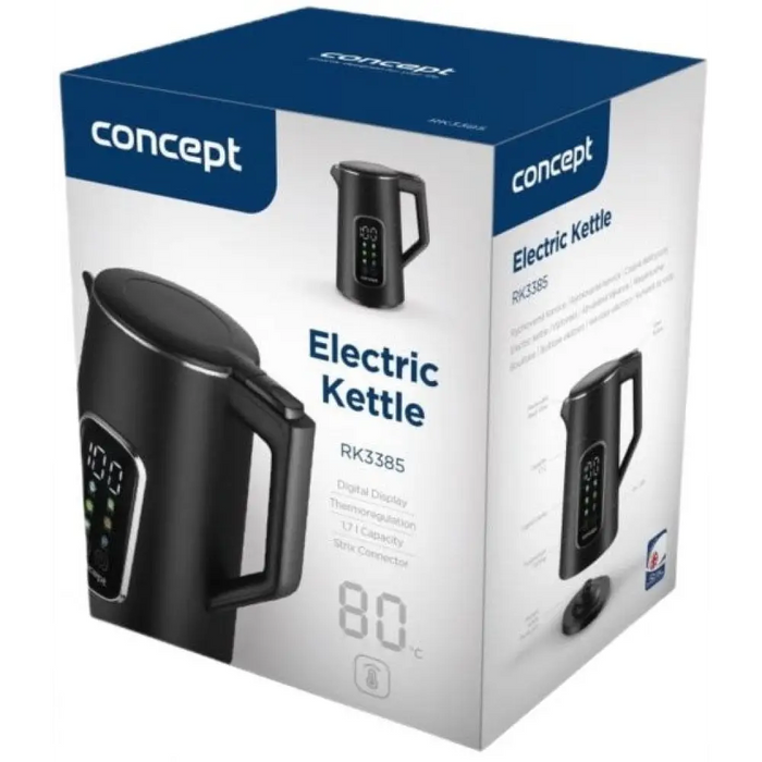 Concept RK-3385 Електрическа кана 1.7 л 2200 W Черна