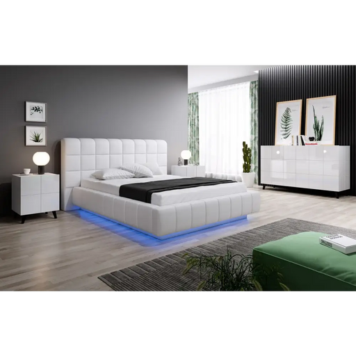 Нощно шкафче Cama REJA бял гланц/бял гланц