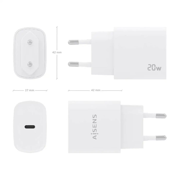 Зарядно за стена Aisens A110-0752 Бял 20 W (1 броя)