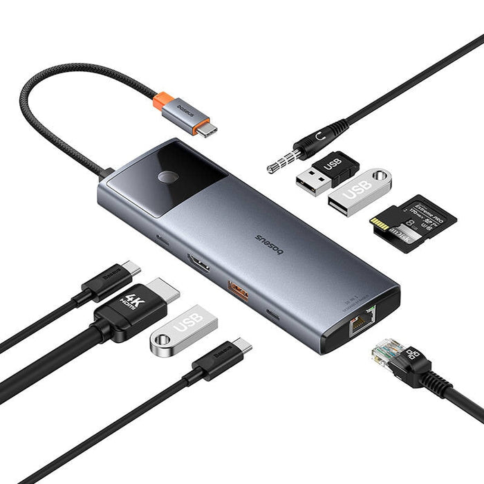 10в1 хъб Baseus Metal Gleam II Series USB-C към 1x HDMI