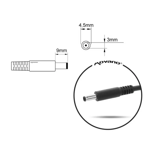 зарядно за лаптоп mitsu 19.5v 3.34a (4.5x3.0 pin) - dell 65W