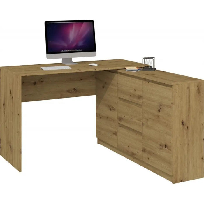 Бюро за компютър Topeshop BIURKO PLUS ARTISAN цвят дъб