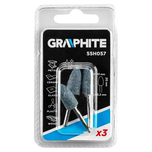 КОМПЛЕКТ ШЛАЙФГРИФЕР 10X20 MM 3 БРОЯ GRAPHITE 55H057