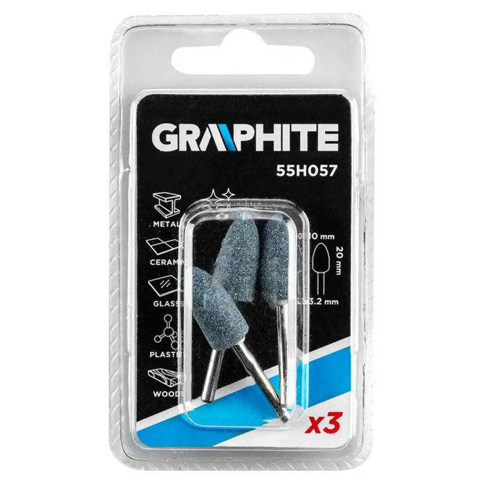 КОМПЛЕКТ ШЛАЙФГРИФЕР 10X20 MM 3 БРОЯ GRAPHITE 55H057
