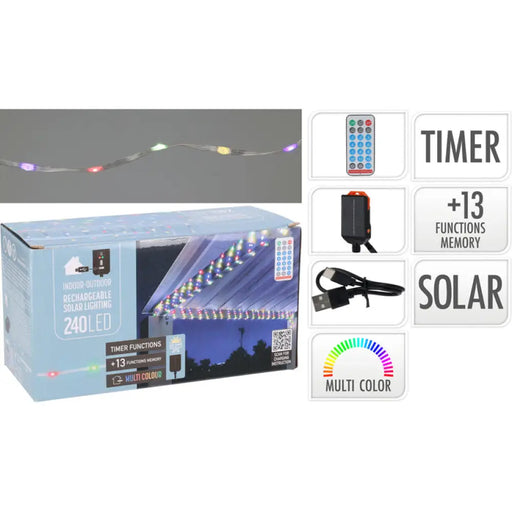 ГРАДИНСКО ОСВЕТЛЕНИЕ СОЛАР 240LED MULTI AEX100640