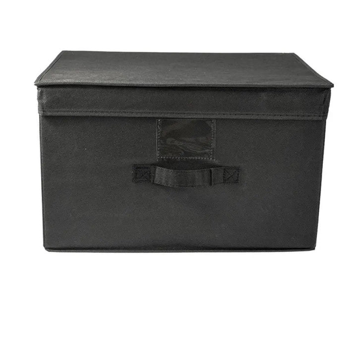 КУТИЯ ЗА СЪХРАНЕНИЕ С КАПАК MAXHOME 40Х30Х25 СМ. ЧЕРНА