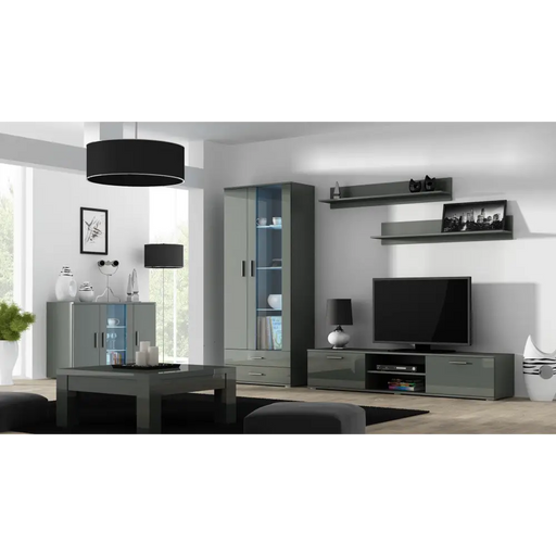 Бюфет Cama 120см SOHO S7 сив/сив гланц