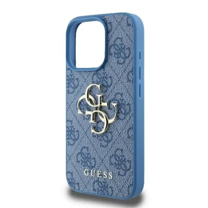 Калъф Guess 4G с голямо лого за iPhone 16 Pro Max - син