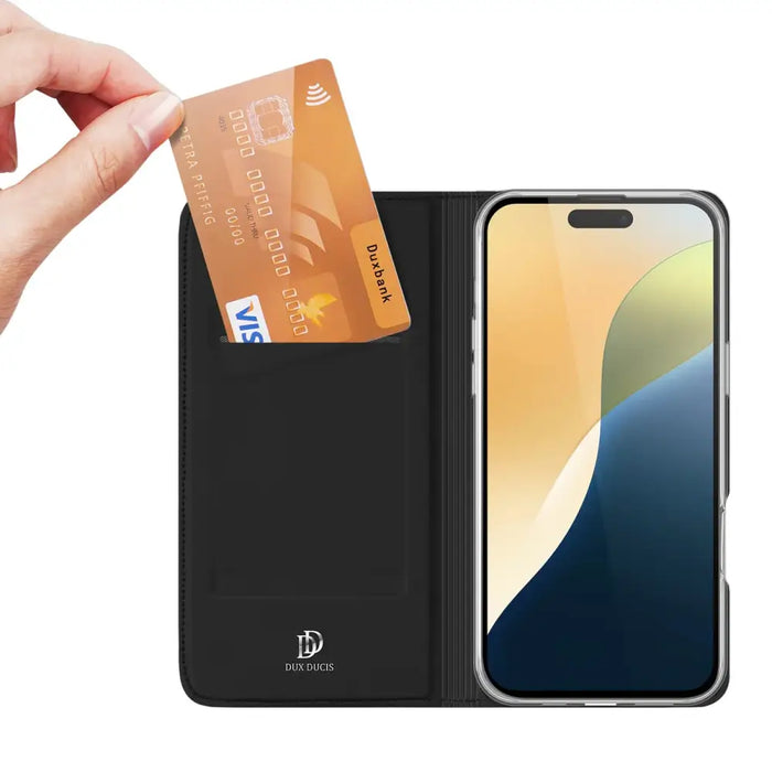 Калъф Dux Ducis Skin Pro iPhone 16 Plus с флип и слот