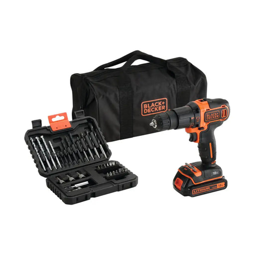 АКУМУЛАТОРНА УДАРНА БОРМАШИНА BLACK&DECKER BDCHD18S32-QW 18