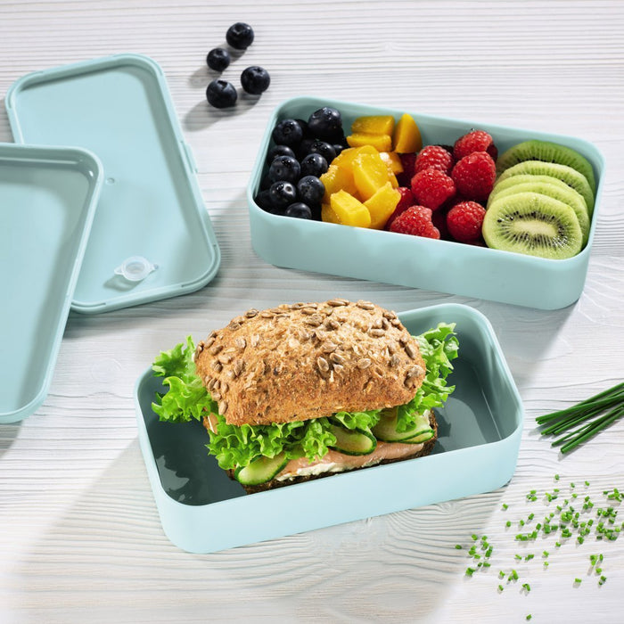 Кутия за храна Xavax Bento Box, 2 x 500ml, Пастелно синьо