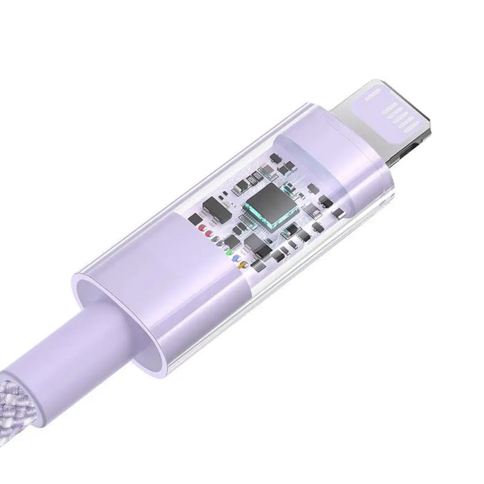 Кабел за бързо зареждане Baseus Gem USB to IP 2.4A 2 м Лилав