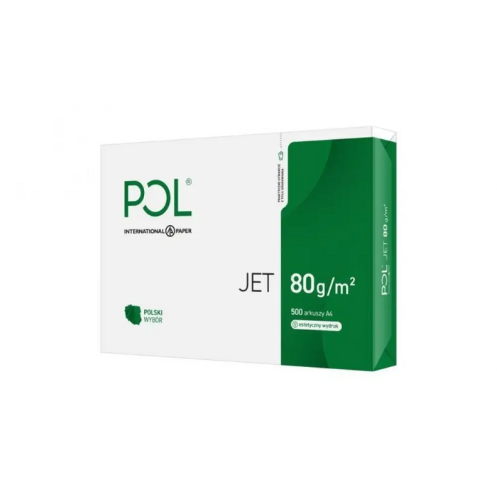 Копирна хартия офис POLJET 9938A80 (A4; 80g/m2; 500 листа;