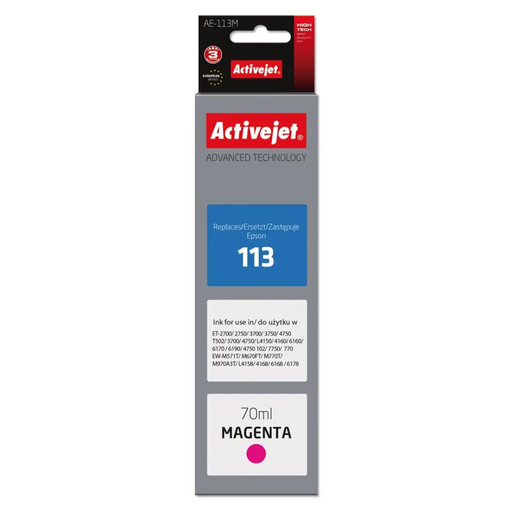 Мастило Activejet AE-113M (заместител за Epson 113