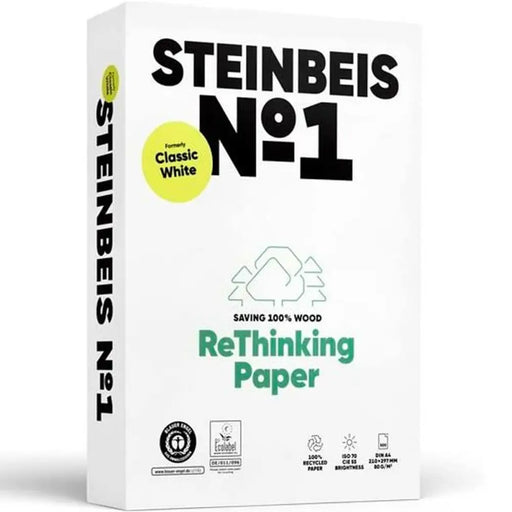 Хартия за Печат Steinbeis Din A4 Бял 5 Части