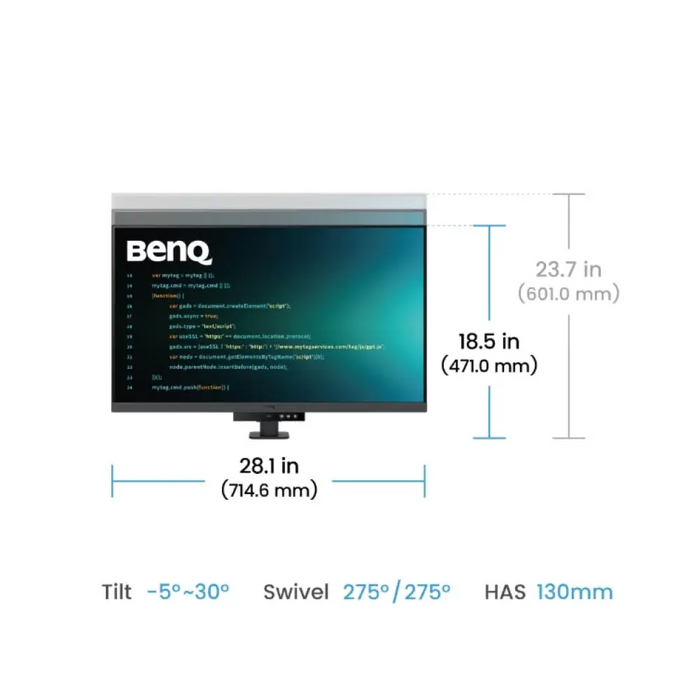 Монитор за програмиране BenQ RD320UA 31.5’’ Ergo Stand