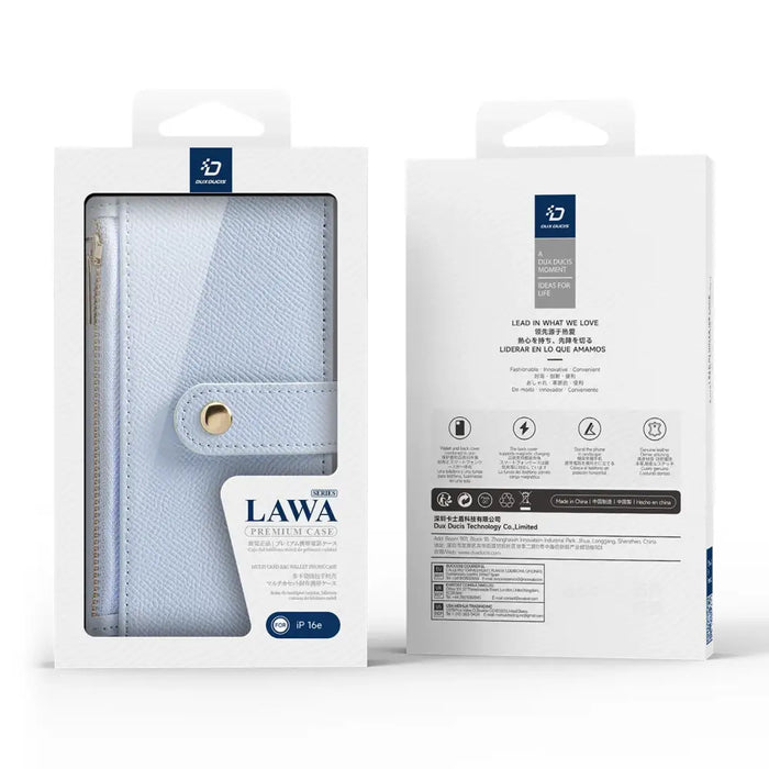 Кожен калъф Dux Ducis Lawa за iPhone 16e със свалящ