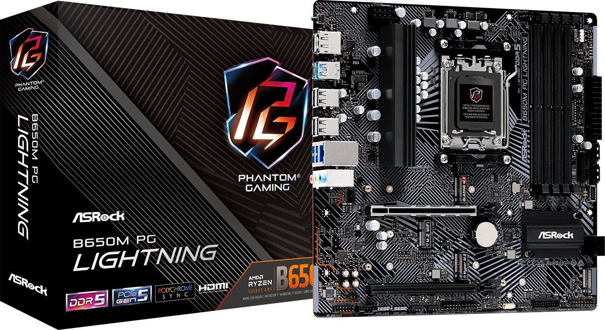 Дънна платка ASRock B650M PG LIGHTNING AMD B650 AMD AM5