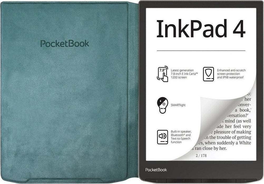 Калъф за електронна книга Inkpad 4 PocketBook 743 FLIP Зелен