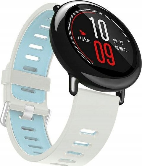 Каишка Beline Watch 20mm Double ColorSilicone за smartwatch, бяло-синя