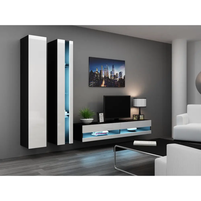 Поставка за телевизор Cama VIGO NEW 30/140/40 черен/бял