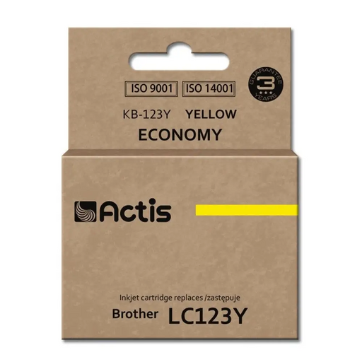 Мастило Actis KB-123Y (заместител за Brother LC123Y/LC121Y;