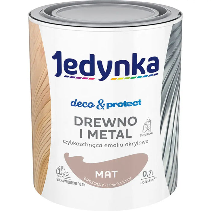 БЪРЗОСЪХНЕЩ АКРИЛЕН ЕМАЙЛЛАК КАФЯВ МАТ 700 ML JEDYNKA
