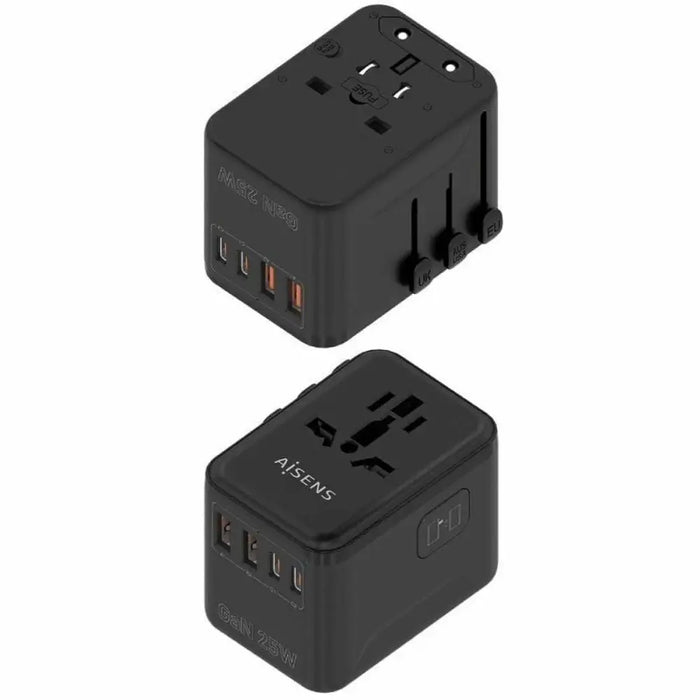 Зарядно за стена Aisens ASPS-2A2C08-BK 25 W Черен