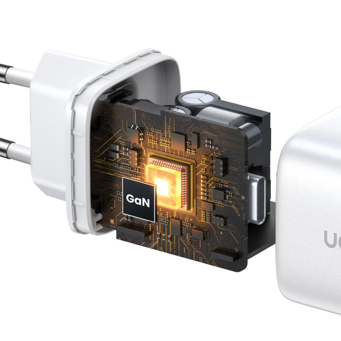 Адаптер Ugreen CD294 GaN 2x USB-C 45W QC PD бял