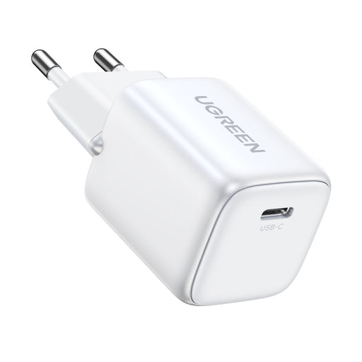 Мини адаптер Ugreen Nexode Mini GaN USB-C 30W PD бял