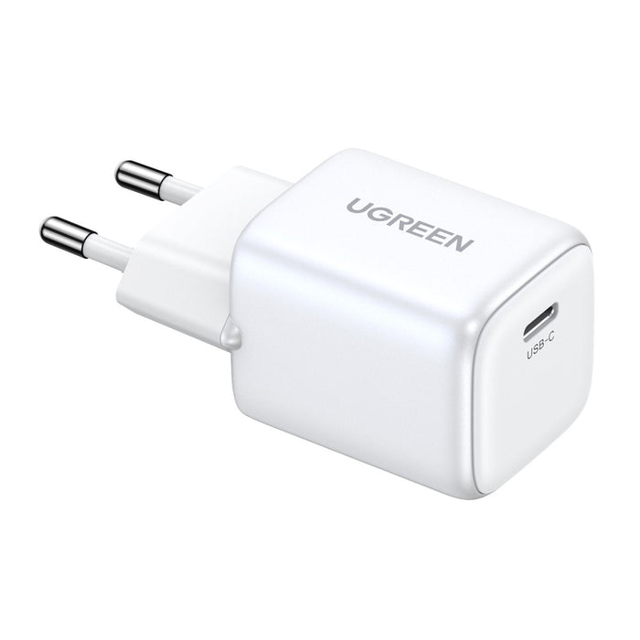 Мини адаптер Ugreen Nexode Mini GaN USB-C 30W PD бял