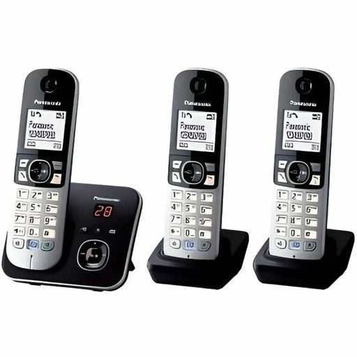 Безжичен телефон Panasonic KX-TG6823 Бял Черен