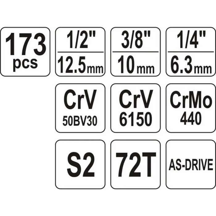 Комплект механични инструменти Yato YT-38931