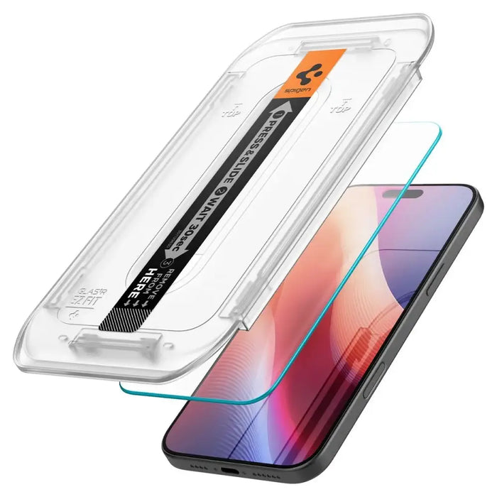 Закалено стъкло Spigen Glas.tR EZ Fit за iPhone 16 Pro - 2