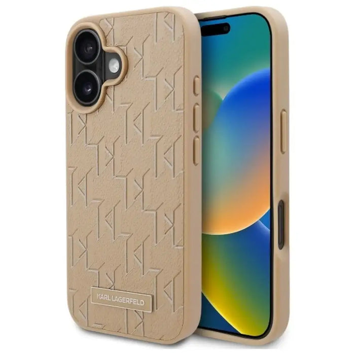 Калъф Magsafe за iPhone 16 с горещ печат Karl Lagerfeld