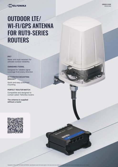 TELTONIKA NETWORKS Външна LTE/WiFi/GPS антена за рутери RUT9xx