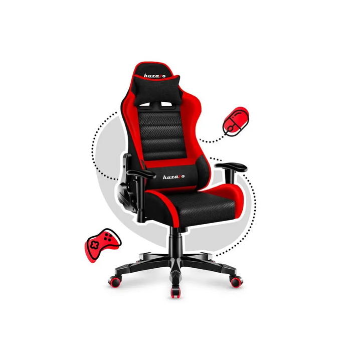 Геймърски стол за деца Huzaro HZ-Ranger 6.0 Red Mesh черно