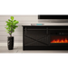 RTV GRANERO + шкаф за камина 200x56.7x35 черен/черен гланц