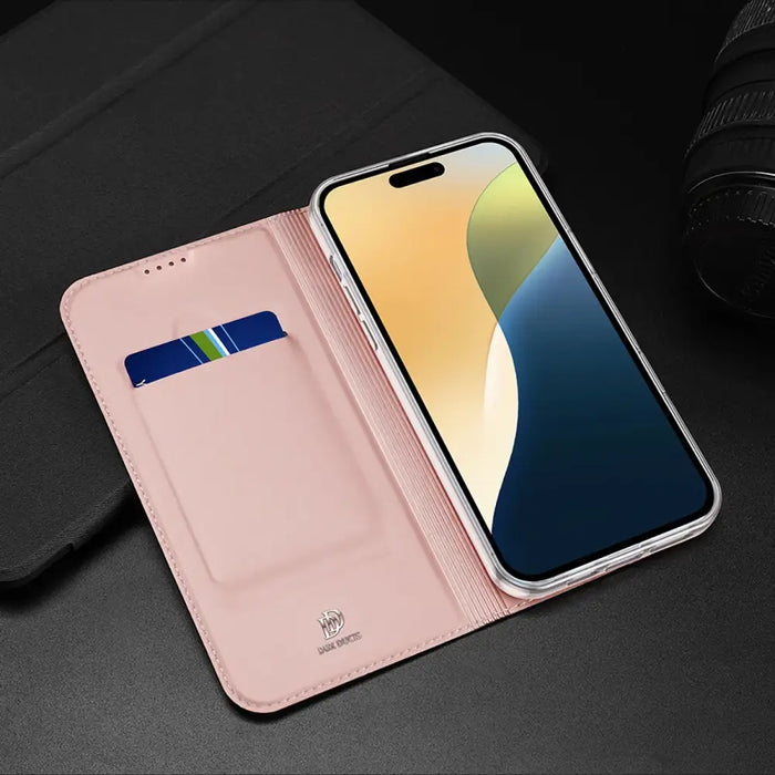 Калъф Dux Ducis Skin Pro за iPhone 16 с капак и слот