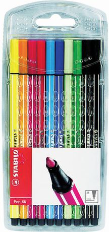 Комплект флумастери Stabilo Pen 68 - 6 цвята